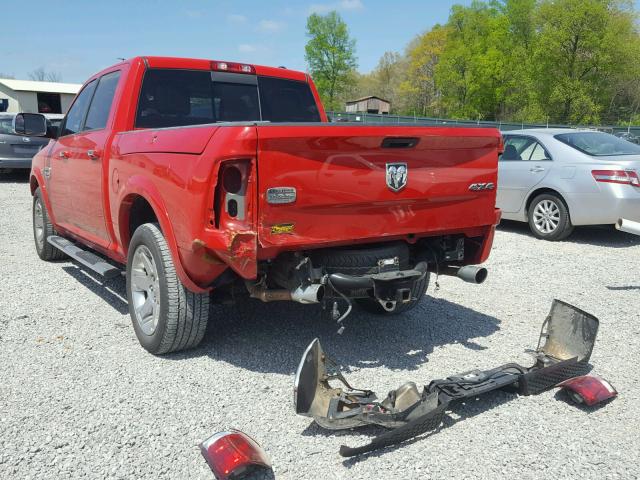 1C6RD7PT0CS277865 - 2012 DODGE RAM 1500 L RED photo 3