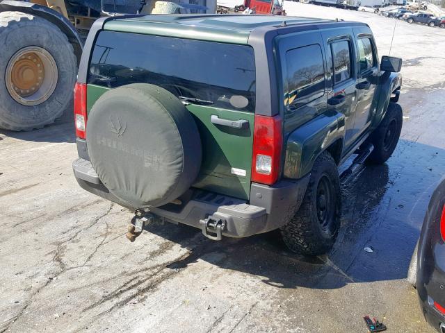 5GTDN136768119028 - 2006 HUMMER H3 GREEN photo 4