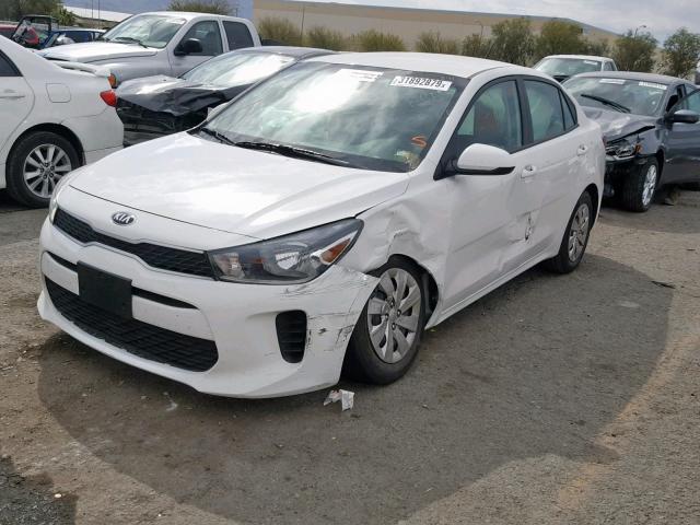 3KPA24AB3JE120292 - 2018 KIA RIO LX WHITE photo 2