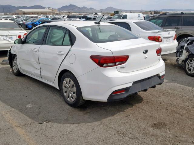 3KPA24AB3JE120292 - 2018 KIA RIO LX WHITE photo 3