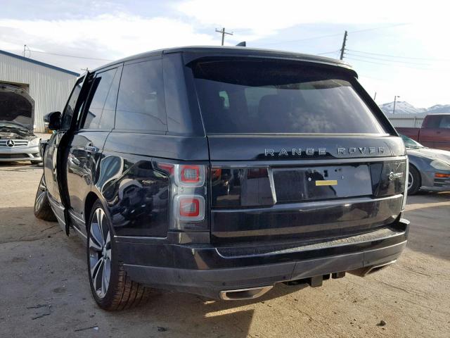 SALGW2SE9JA514130 - 2018 LAND ROVER RANGE ROVE BLACK photo 3