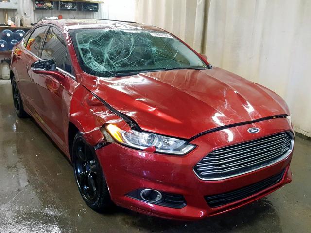 3FA6P0HDXER194305 - 2014 FORD FUSION SE MAROON photo 1