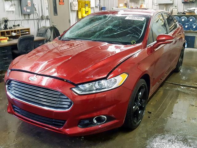 3FA6P0HDXER194305 - 2014 FORD FUSION SE MAROON photo 2