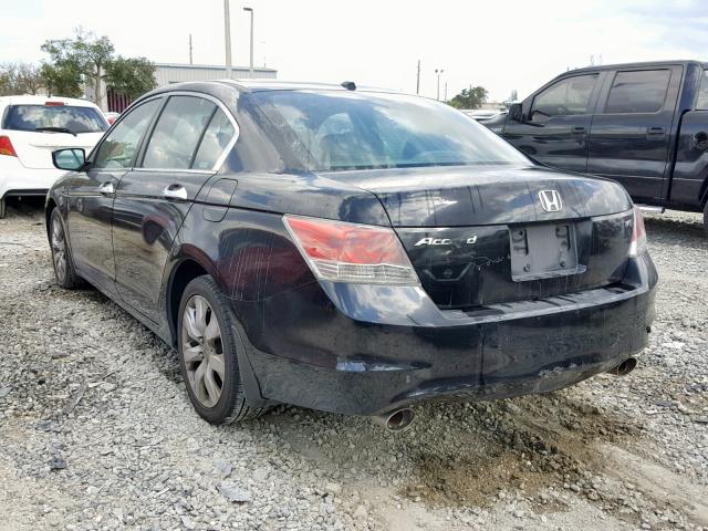 1HGCP368X8A066148 - 2008 HONDA ACCORD EXL BLACK photo 3