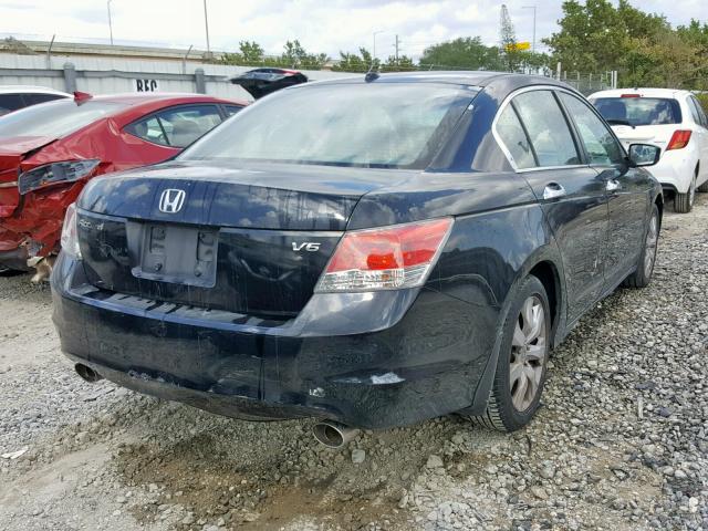 1HGCP368X8A066148 - 2008 HONDA ACCORD EXL BLACK photo 4