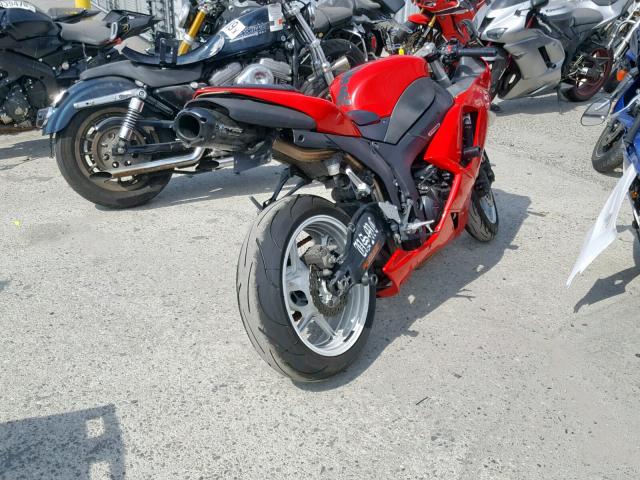 JKAZX4P1X7A013202 - 2007 KAWASAKI ZX600 P RED photo 4