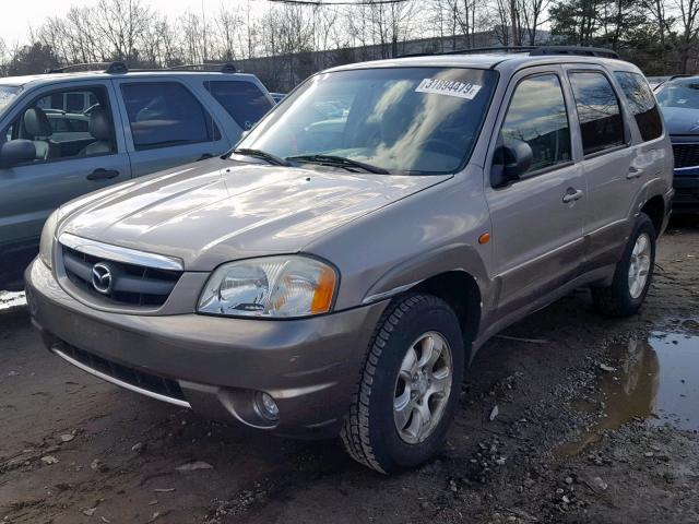 4F2YU081X2KM54610 - 2002 MAZDA TRIBUTE LX TAN photo 2