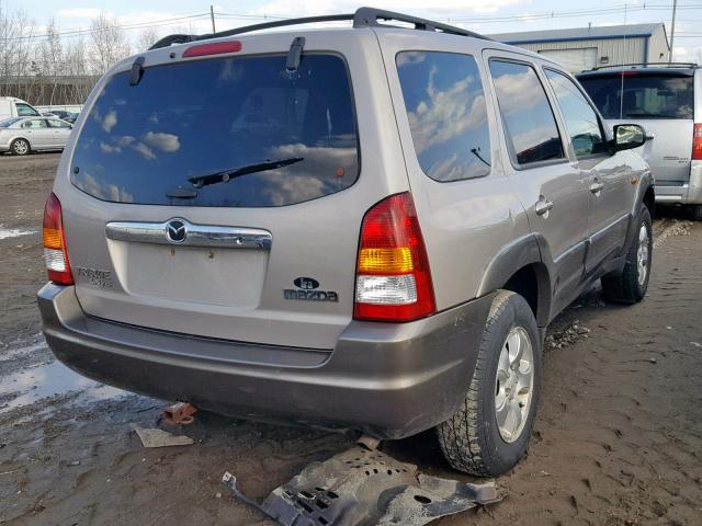 4F2YU081X2KM54610 - 2002 MAZDA TRIBUTE LX TAN photo 4