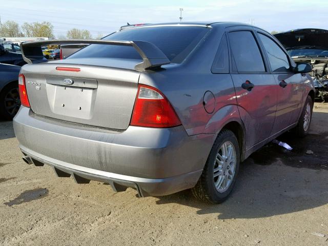 1FAFP34N47W269726 - 2007 FORD FOCUS ZX4 GRAY photo 4