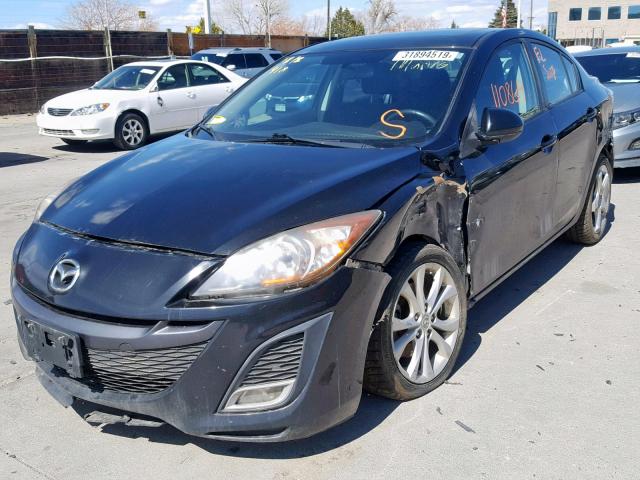 JM1BL1S53A1337871 - 2010 MAZDA 3 S BLACK photo 2