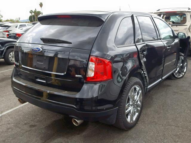 2FMDK3JCXCBA82159 - 2012 FORD EDGE SEL BLACK photo 4