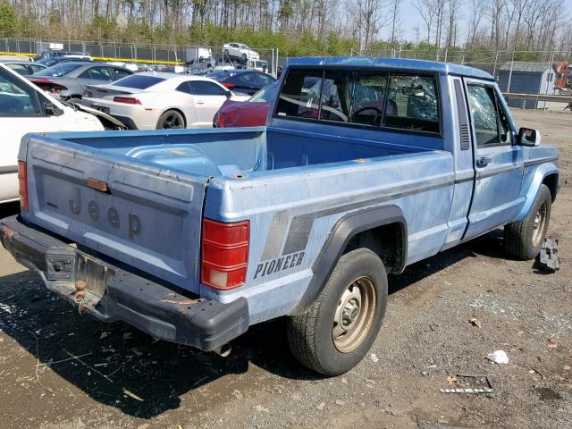 1J7FT36L3KL429894 - 1989 JEEP COMANCHE P BLUE photo 4