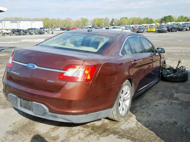 1FAHP2EW6CG143253 - 2012 FORD TAURUS SEL BROWN photo 4