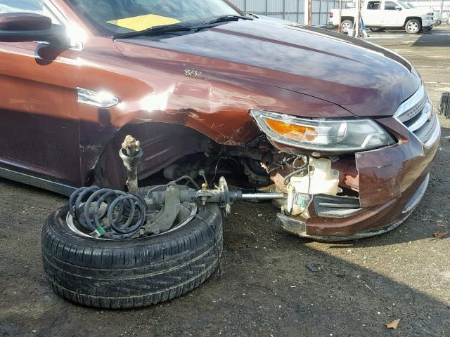 1FAHP2EW6CG143253 - 2012 FORD TAURUS SEL BROWN photo 9