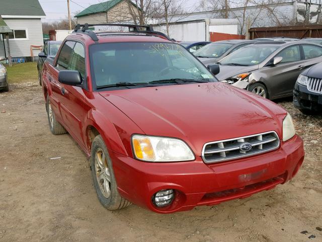 4S4BT62C957100876 - 2005 SUBARU BAJA SPORT RED photo 1