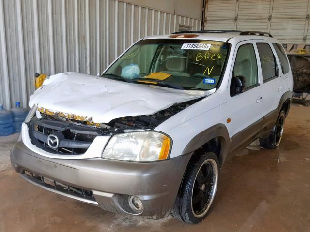 4F2YZ04163KM08877 - 2003 MAZDA TRIBUTE LX WHITE photo 2