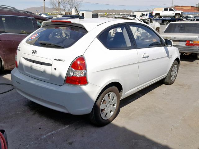 KMHCM3AC3AU179491 - 2010 HYUNDAI ACCENT BLU WHITE photo 4