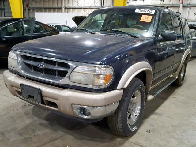 1FMZU74E21ZA26294 - 2001 FORD EXPLORER E BLUE photo 2