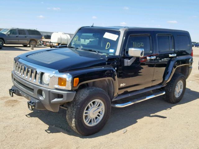 5GTDN13E478140427 - 2007 HUMMER H3 BLACK photo 2