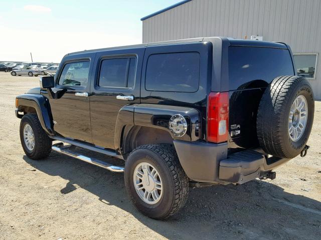 5GTDN13E478140427 - 2007 HUMMER H3 BLACK photo 3