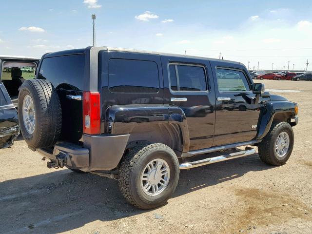 5GTDN13E478140427 - 2007 HUMMER H3 BLACK photo 4