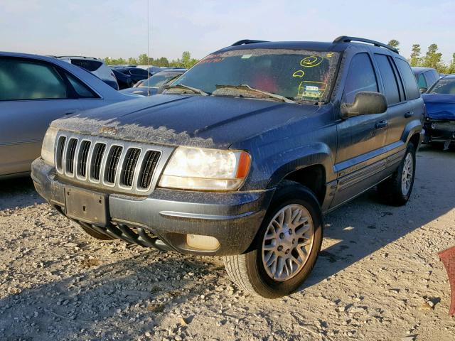 1J8GX58S52C280389 - 2002 JEEP GRAND CHER BLUE photo 2