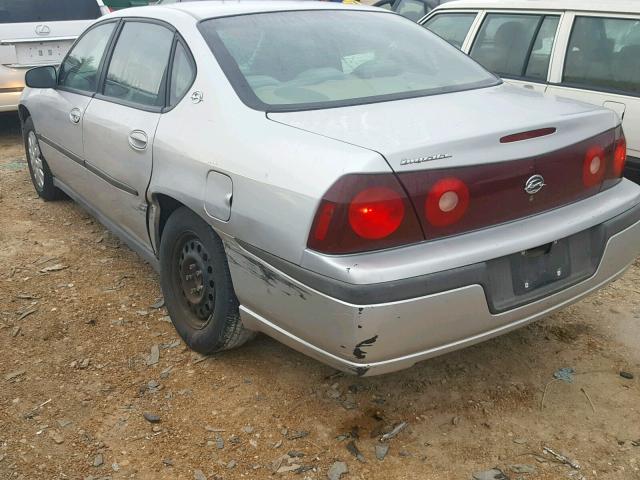 2G1WF52E639221068 - 2003 CHEVROLET IMPALA SILVER photo 3