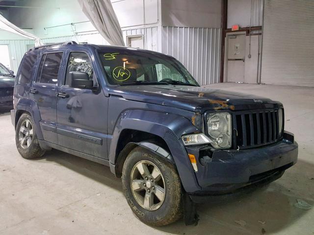 1J8GN28K68W282082 - 2008 JEEP LIBERTY SP BLUE photo 1