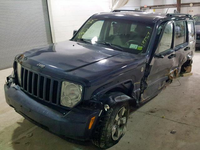 1J8GN28K68W282082 - 2008 JEEP LIBERTY SP BLUE photo 2