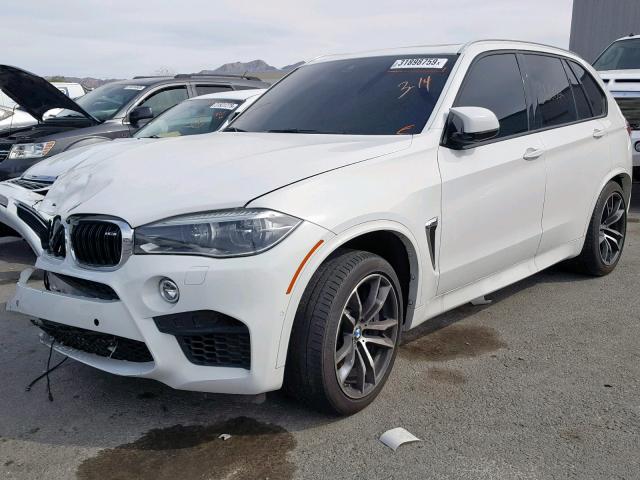 5YMKT6C59G0R78427 - 2016 BMW X5 M WHITE photo 2