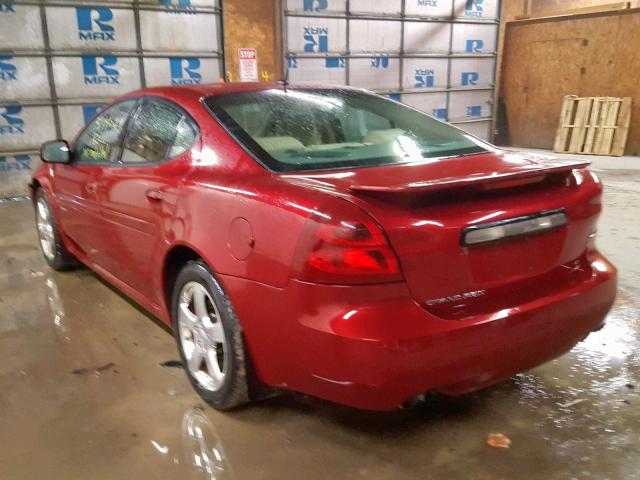 2G2WC58C781101828 - 2008 PONTIAC GRAND PRIX RED photo 3
