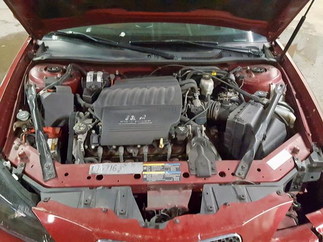 2G2WC58C781101828 - 2008 PONTIAC GRAND PRIX RED photo 7
