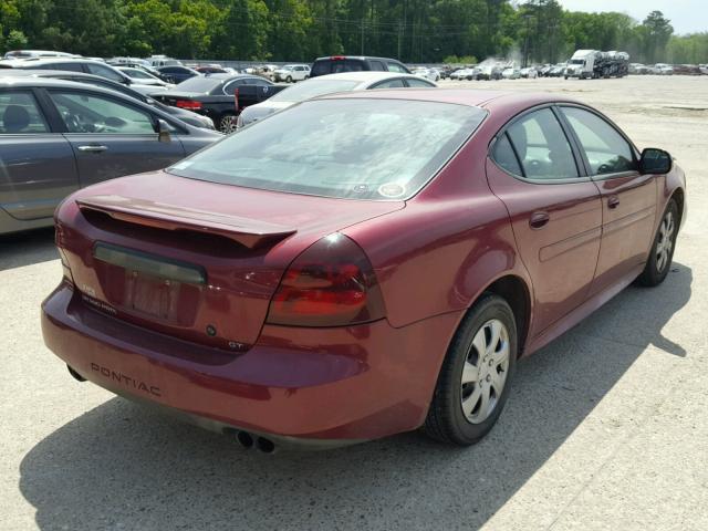2G2WP522241147467 - 2004 PONTIAC GRAND PRIX MAROON photo 4