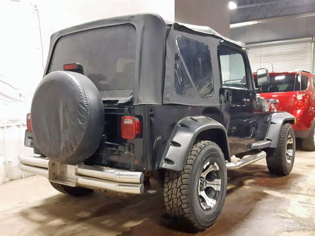 1J4FA49S81P314887 - 2001 JEEP WRANGLER / BLACK photo 4