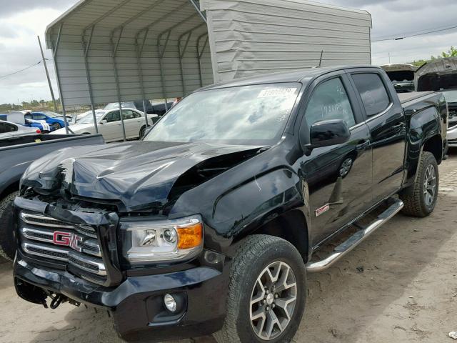 1GTG6BE35F1237744 - 2015 GMC CANYON SLE BLACK photo 2