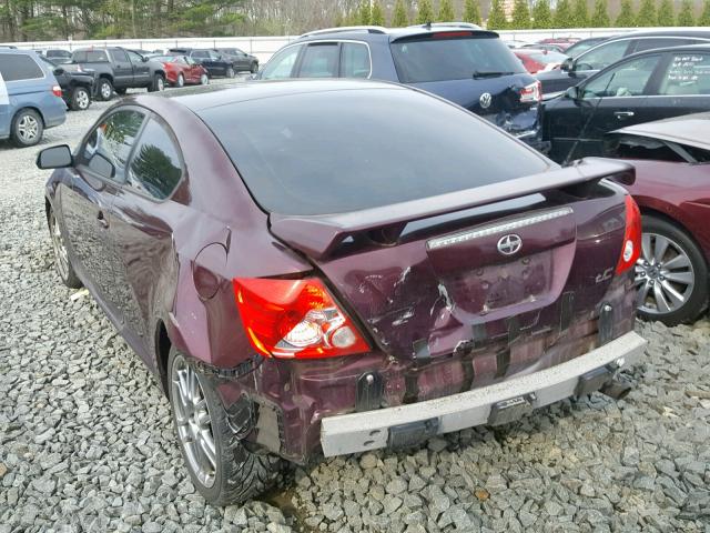 JTKDE177650005988 - 2005 TOYOTA SCION TC ბურგუნდია ფოტო 3