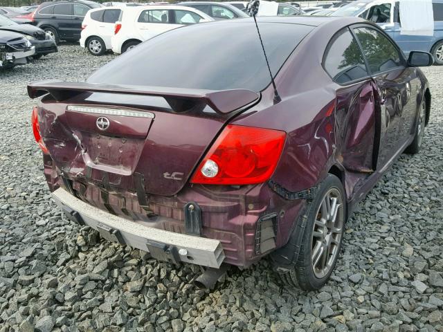 JTKDE177650005988 - 2005 TOYOTA SCION TC ბურგუნდია ფოტო 4