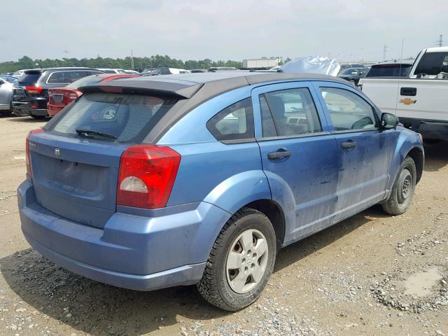 1B3HB28B27D288669 - 2007 DODGE CALIBER BLUE photo 4