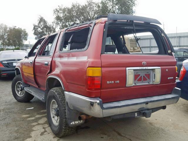 JT3VN39W7N8034966 - 1992 TOYOTA 4RUNNER VN RED photo 3