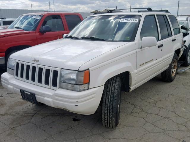 1J4EZ78Y1TC125617 - 1996 JEEP GRAND CHER WHITE photo 2