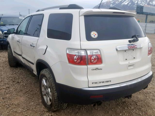 1GKKRNED1BJ281380 - 2011 GMC ACADIA SLE WHITE photo 3