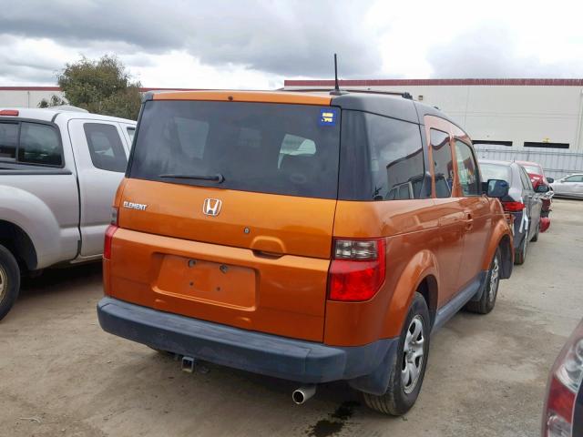 5J6YH27776L012464 - 2006 HONDA ELEMENT EX ORANGE photo 4