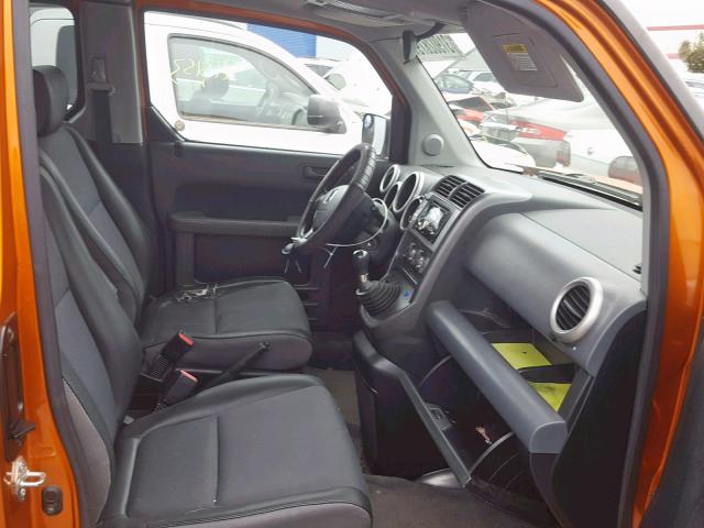 5J6YH27776L012464 - 2006 HONDA ELEMENT EX ORANGE photo 5