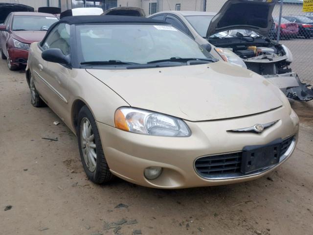 1C3EL55U31N634868 - 2001 CHRYSLER SEBRING LX GOLD photo 1