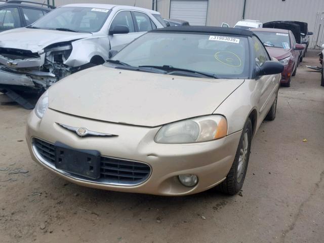 1C3EL55U31N634868 - 2001 CHRYSLER SEBRING LX GOLD photo 2