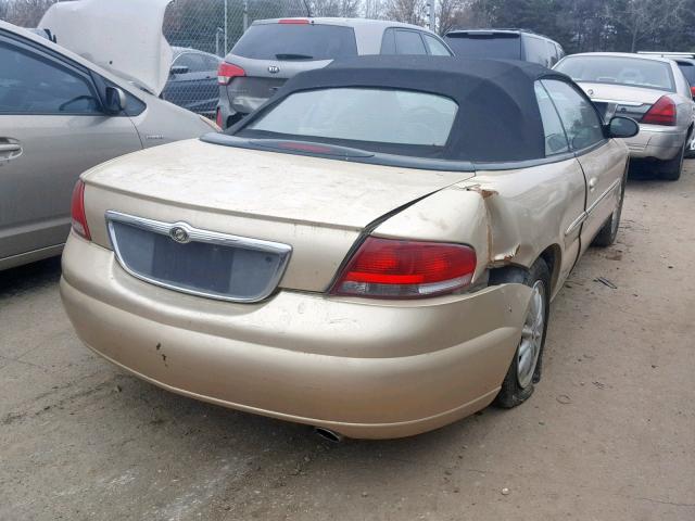 1C3EL55U31N634868 - 2001 CHRYSLER SEBRING LX GOLD photo 4