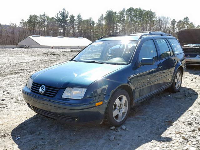 WVWSK61J61W733360 - 2001 VOLKSWAGEN JETTA GLS TEAL photo 2