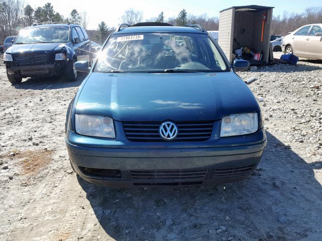 WVWSK61J61W733360 - 2001 VOLKSWAGEN JETTA GLS TEAL photo 9