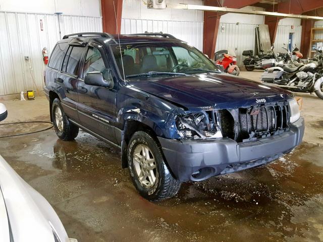 1J4GW48S54C111460 - 2004 JEEP GRAND CHER BLUE photo 1