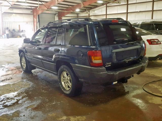 1J4GW48S54C111460 - 2004 JEEP GRAND CHER BLUE photo 3